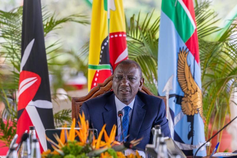 File image of President William Ruto chairing a Cabinet meeting.